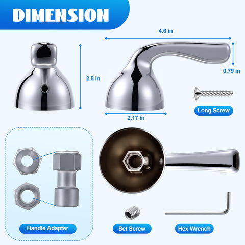 Avenuebool chrome finish lever handle for Delta RP74148, modern bathroom upgrade