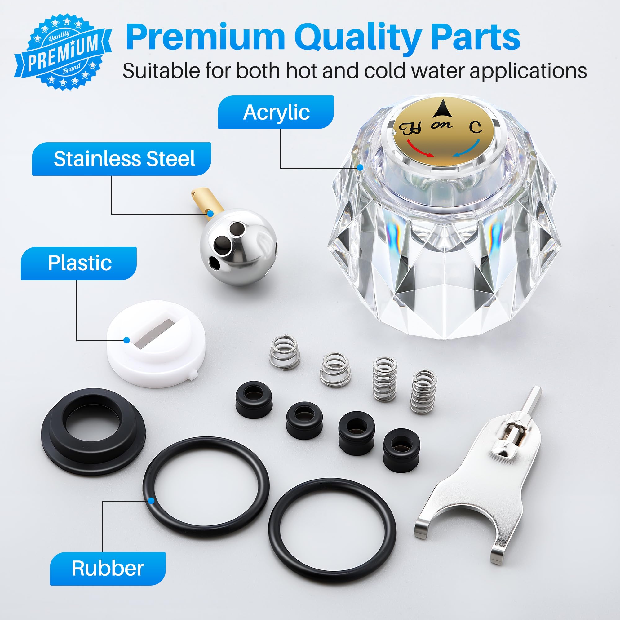 Plastic cam and packing details from Avenuebool support smooth valve action