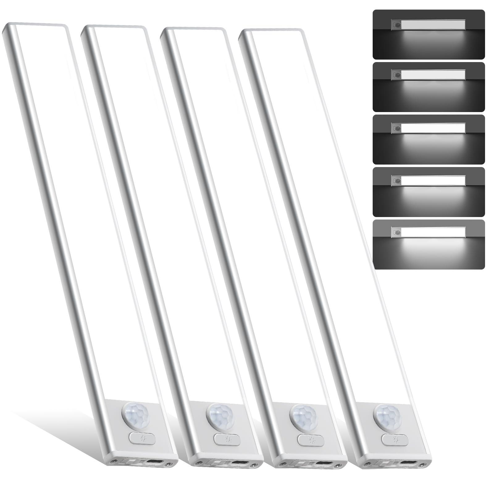 AVEVA 10-inch under cabinet lighting four-pack for bright kitchen tasks