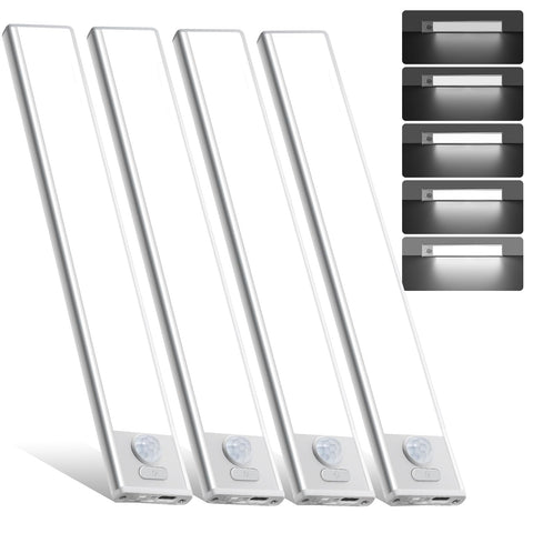 AVEVA 4-pack under-cabinet lighting with magnetic installation for fast setup and versatile placement.