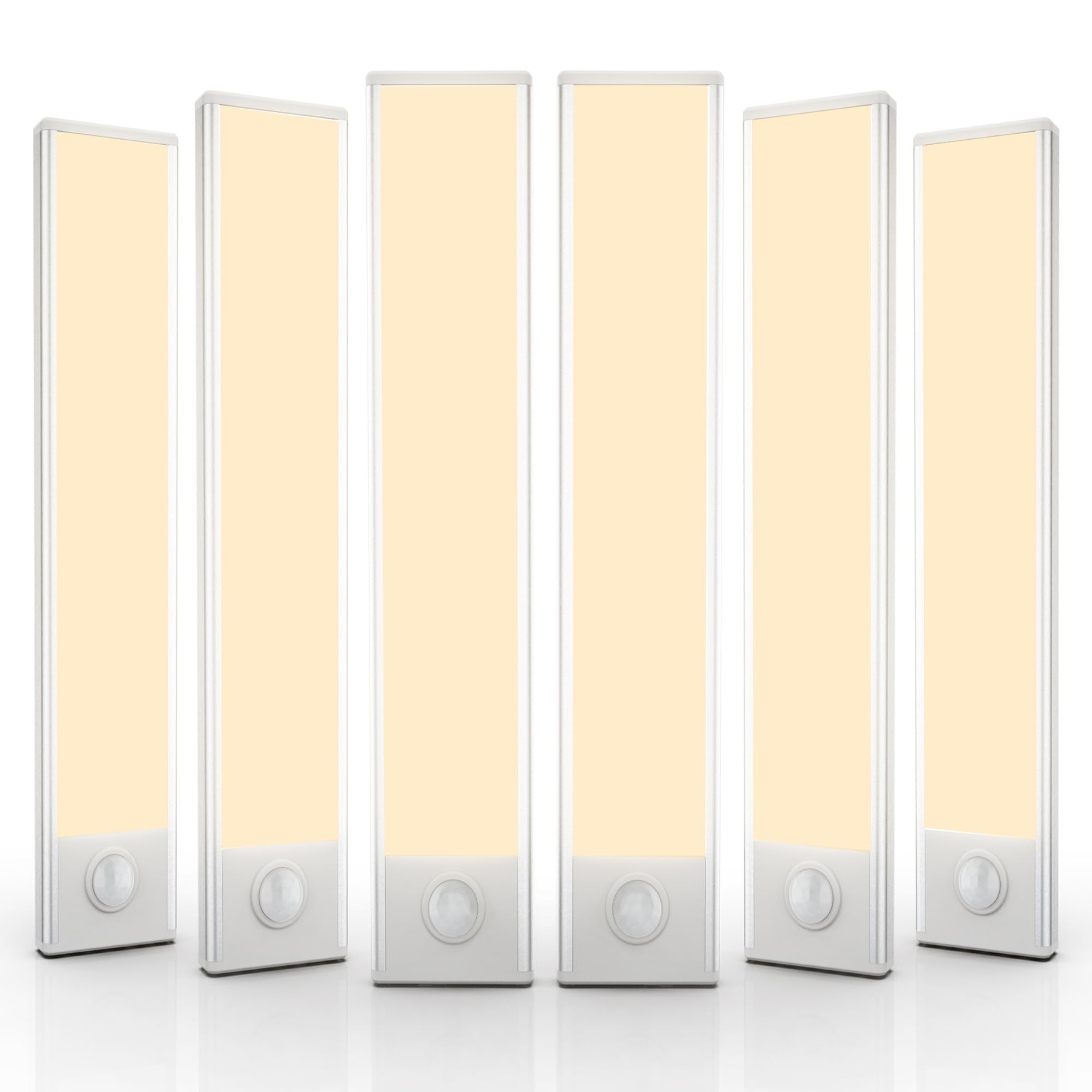 AVEVA under-cabinet lights with motion sensor illuminate your kitchen as you approach.