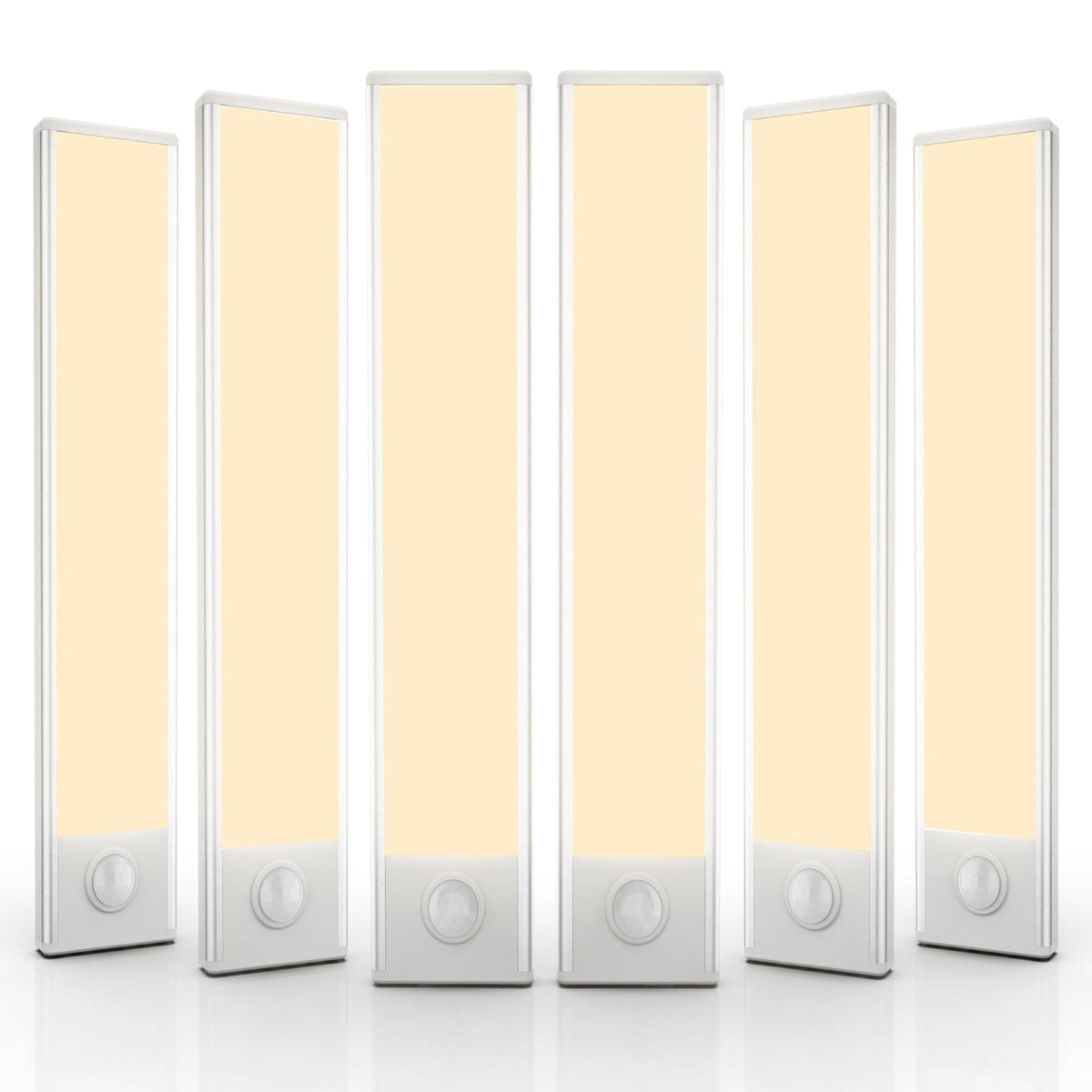 AVEVA under-cabinet lights with motion sensor illuminate your kitchen as you approach.