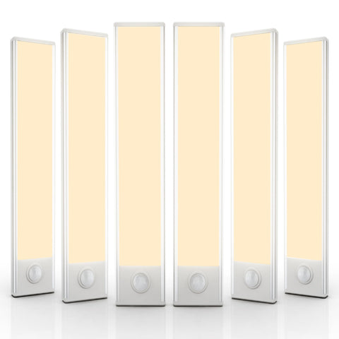 AVEVA under-cabinet lights with motion sensor illuminate your kitchen as you approach.