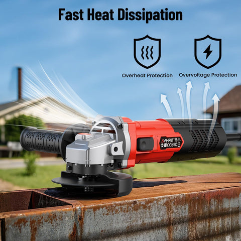 Avhrit angle grinder 1200W motor delivers steady power during tough tasks.