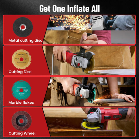 Avhrit angle grinder ideal for cutting metal with clean results.
