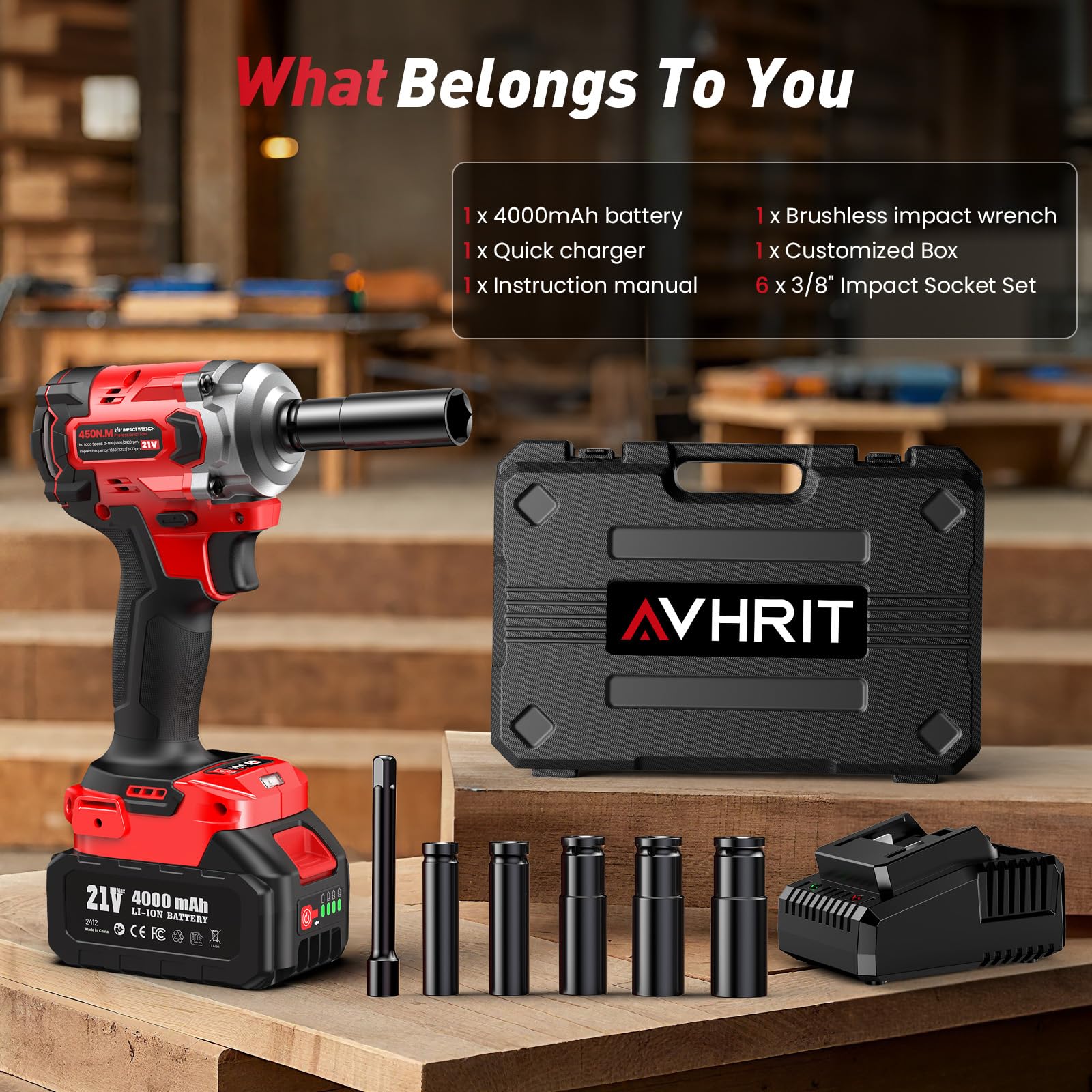 Five included sockets from Avhrit for immediate compatibility
