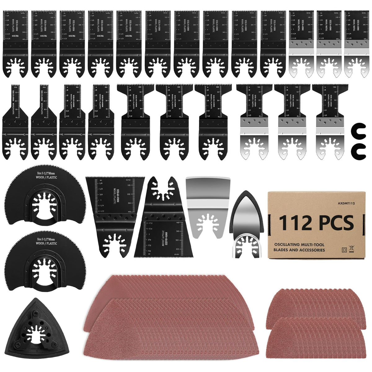 AVID POWER 112Pcs blades kit quick-release for universal tool compatibility