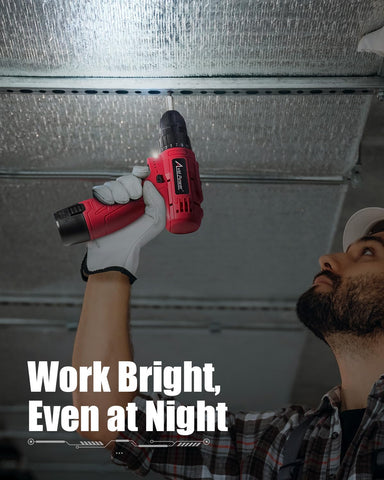 AVID POWER 12V drill compact kit ideal for simple home repairs.