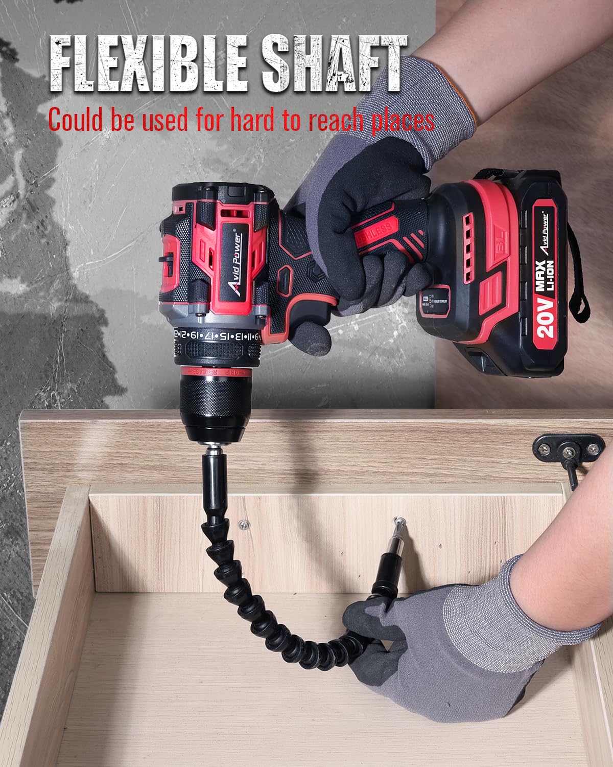 AVID POWER 22-pcs accessory kit covers bits and extensions for versatility