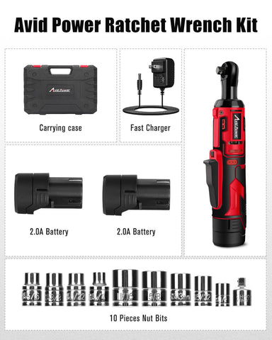 AVID POWER drive adapter adds versatility from 3/8 to 1/4 drive.