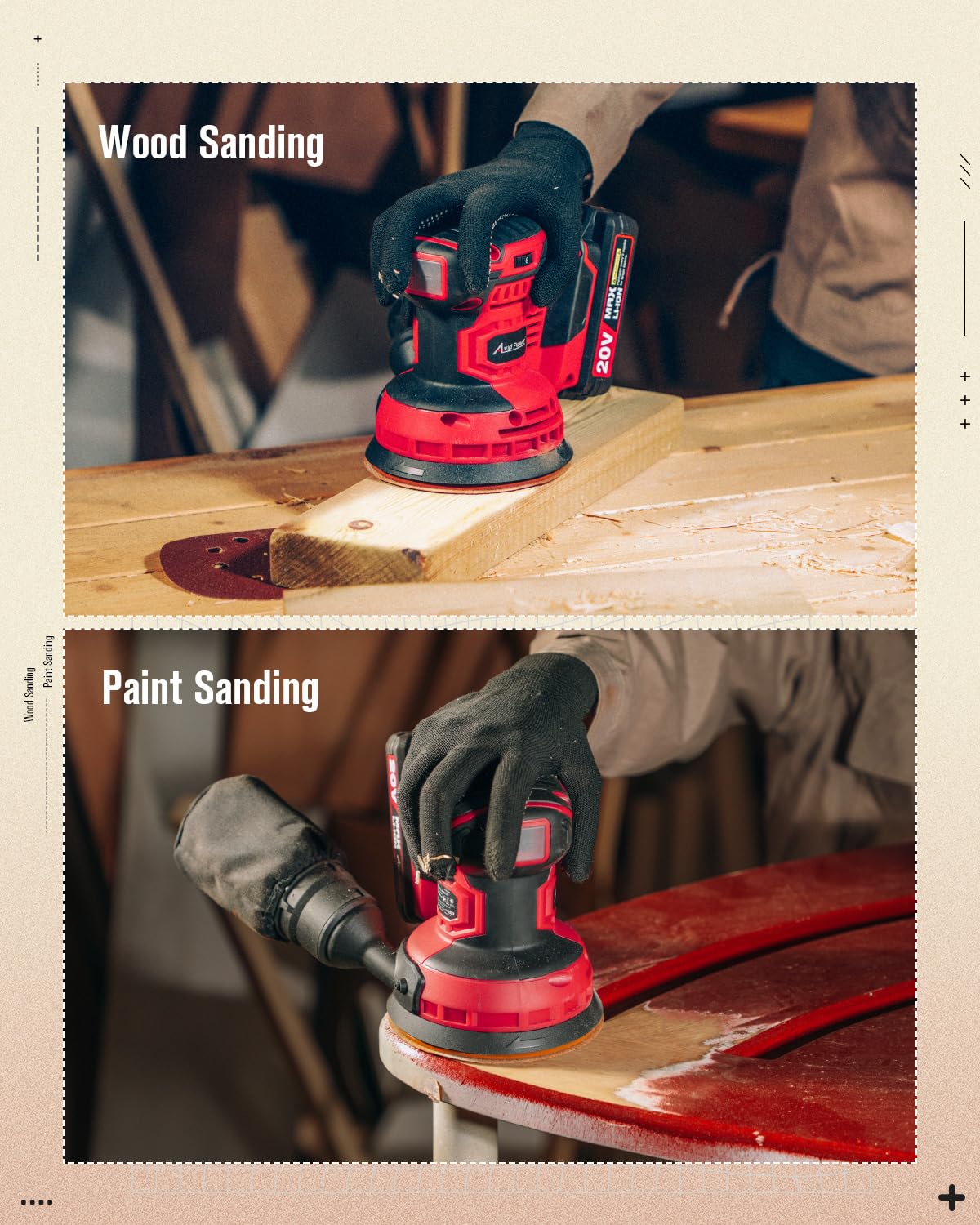 AVID POWER 30-piece sandpaper set in grits 60/80/120 for varied tasks.