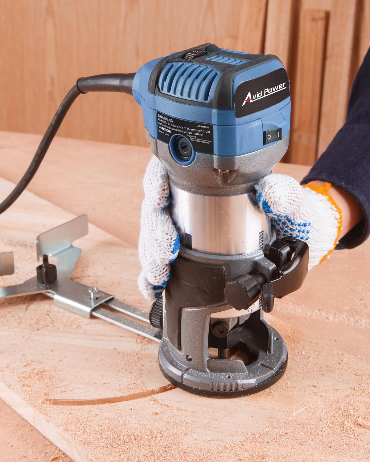 AVID POWER router dust hood minimizes airborne dust for cleaner work