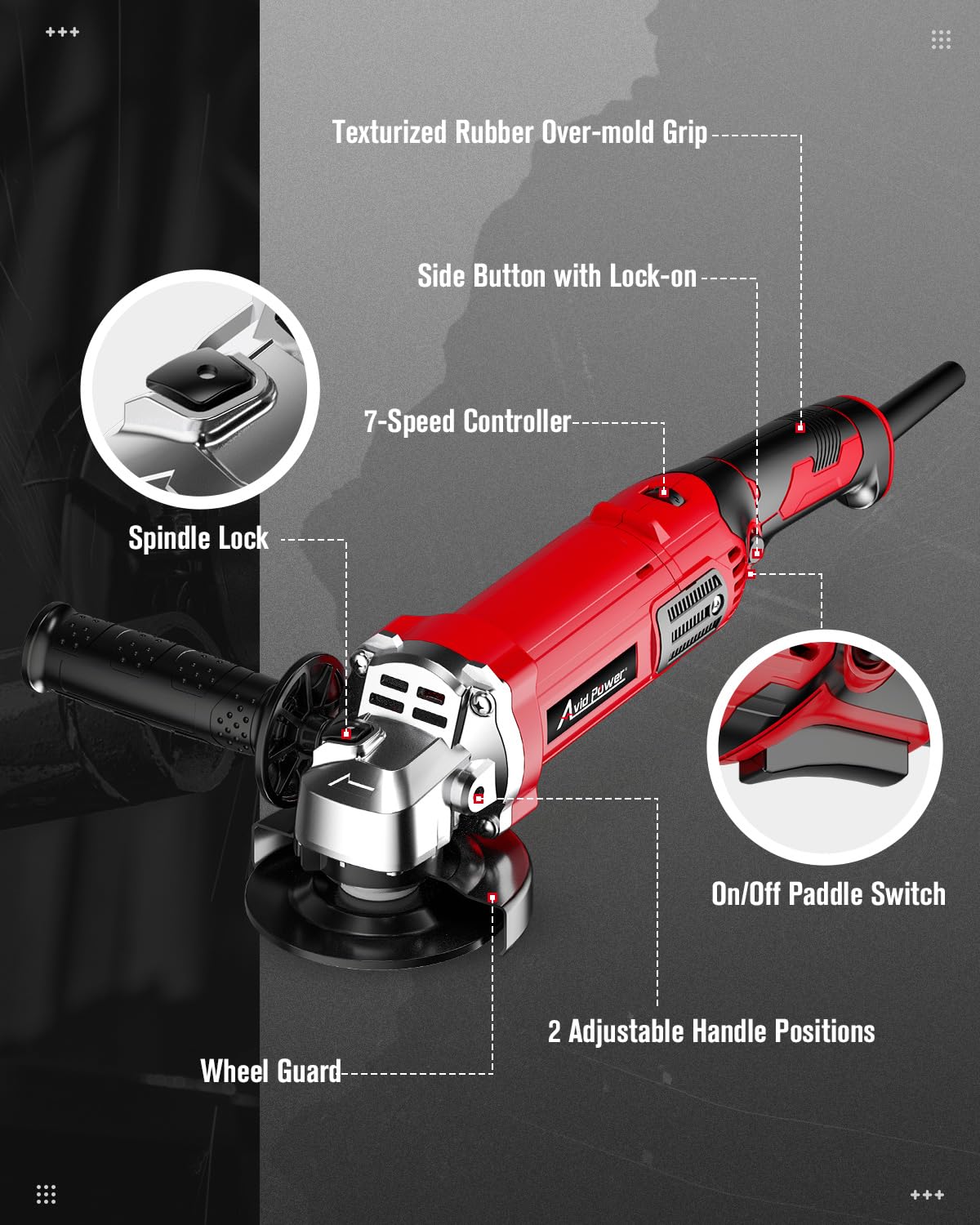 AVID POWER compact extended body design enhances safety and balance