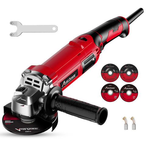 AVID POWER angle grinder front view with 4-1/2 inch wheel for versatile cutting