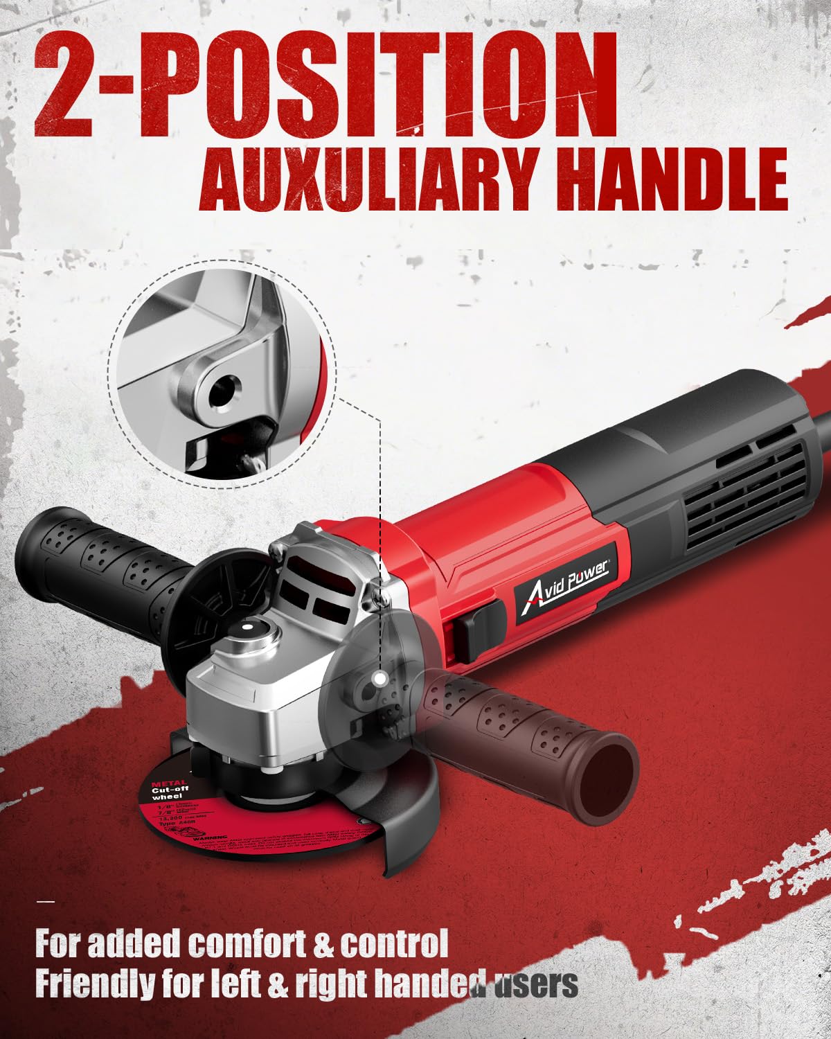 AVID POWER angle grinder with replacement carbon brushes available.