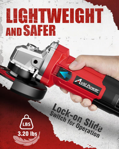 AVID POWER angle grinder includes cutting wheels for immediate metal work.
