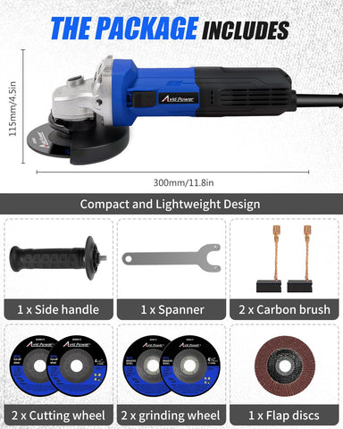 AVID POWER angle grinder flap disc pack for surface finishing.