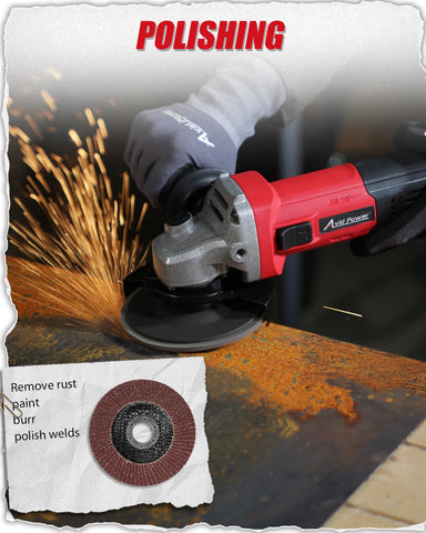 AVID POWER grinding wheel and flap disc set for smoothing metal edges