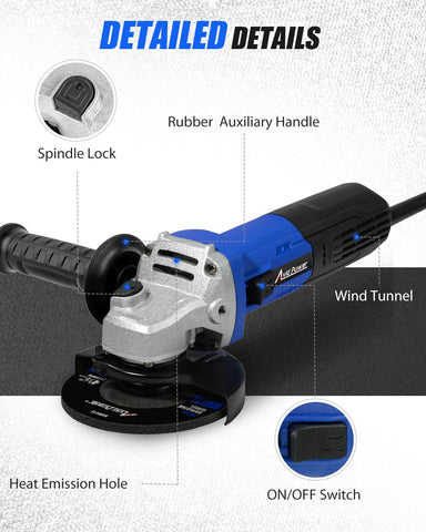 AVID POWER angle grinder metal grinding wheels for weld cleanup.