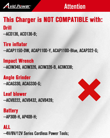 AVID POWER battery charger side view showing slim profile for versatile placement