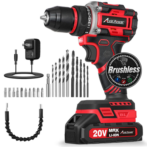 AVID POWER brushless motor delivers high torque for tough wood and metal drilling