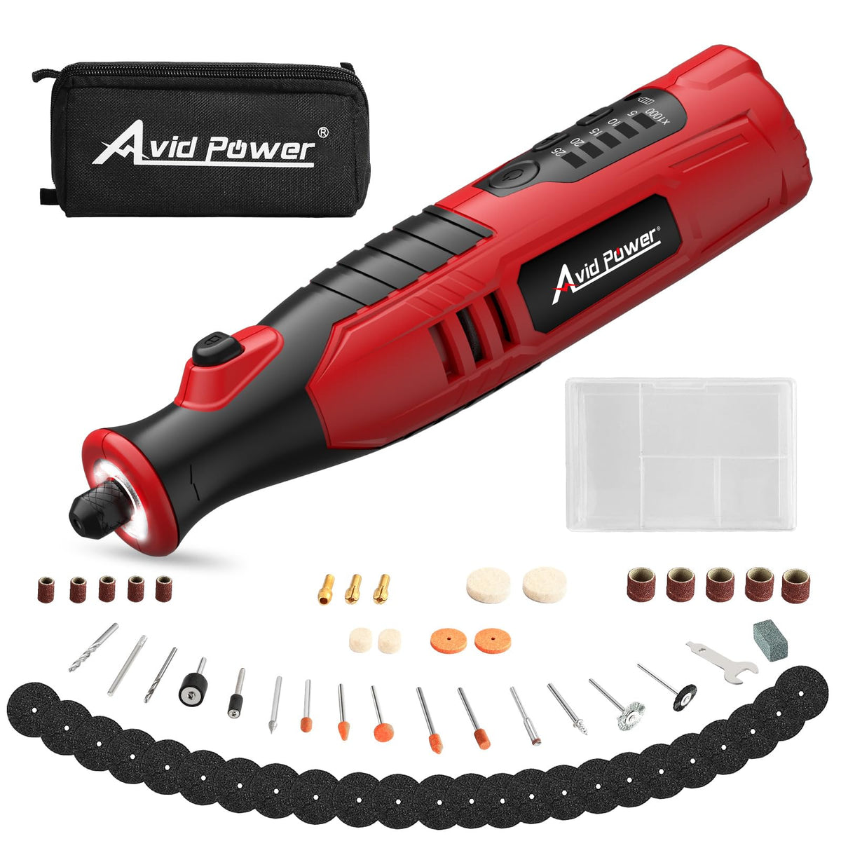AVID POWER cordless rotary tool with 8V power for versatile DIY projects