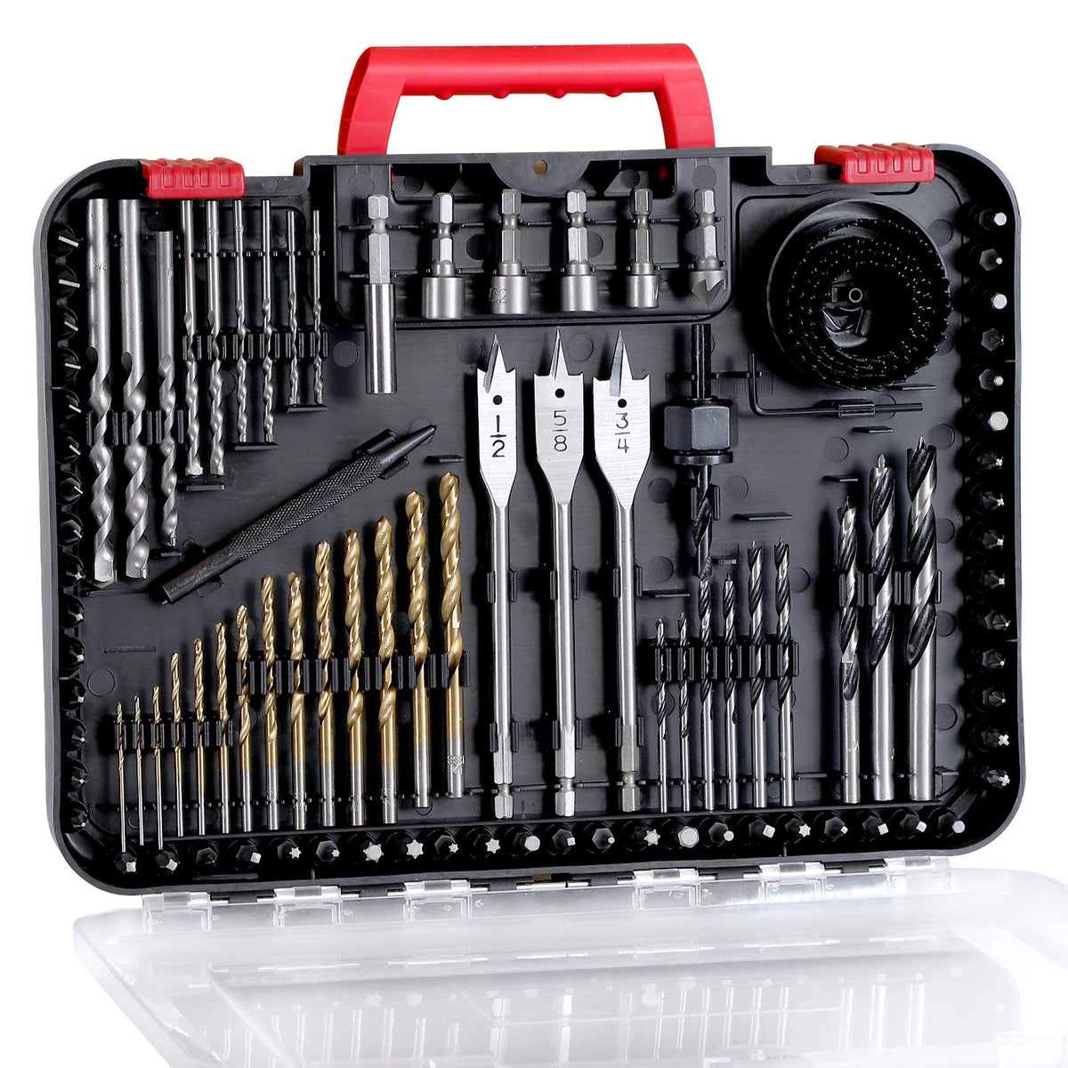 AVID POWER drill bit set in case keeps tools organized for quick access