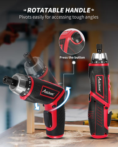 AVID POWER 1300mAh battery supports longer screw driving sessions.