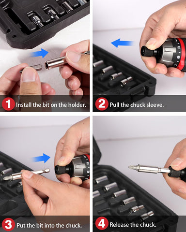 AVID POWER USB charging keeps the screwdriver ready anywhere.