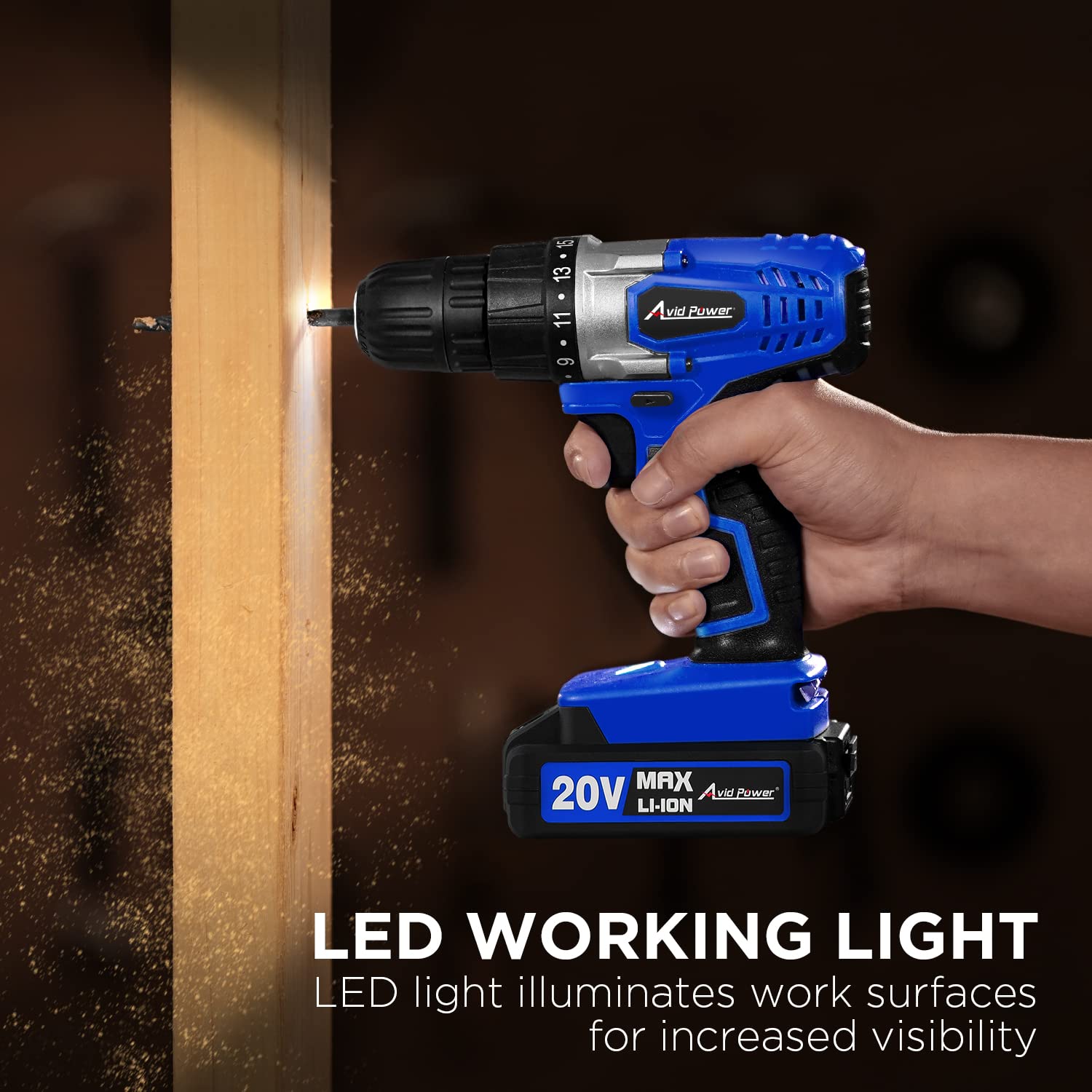 ERGONOMIC rubberized grip reduces fatigue during long DIY sessions.