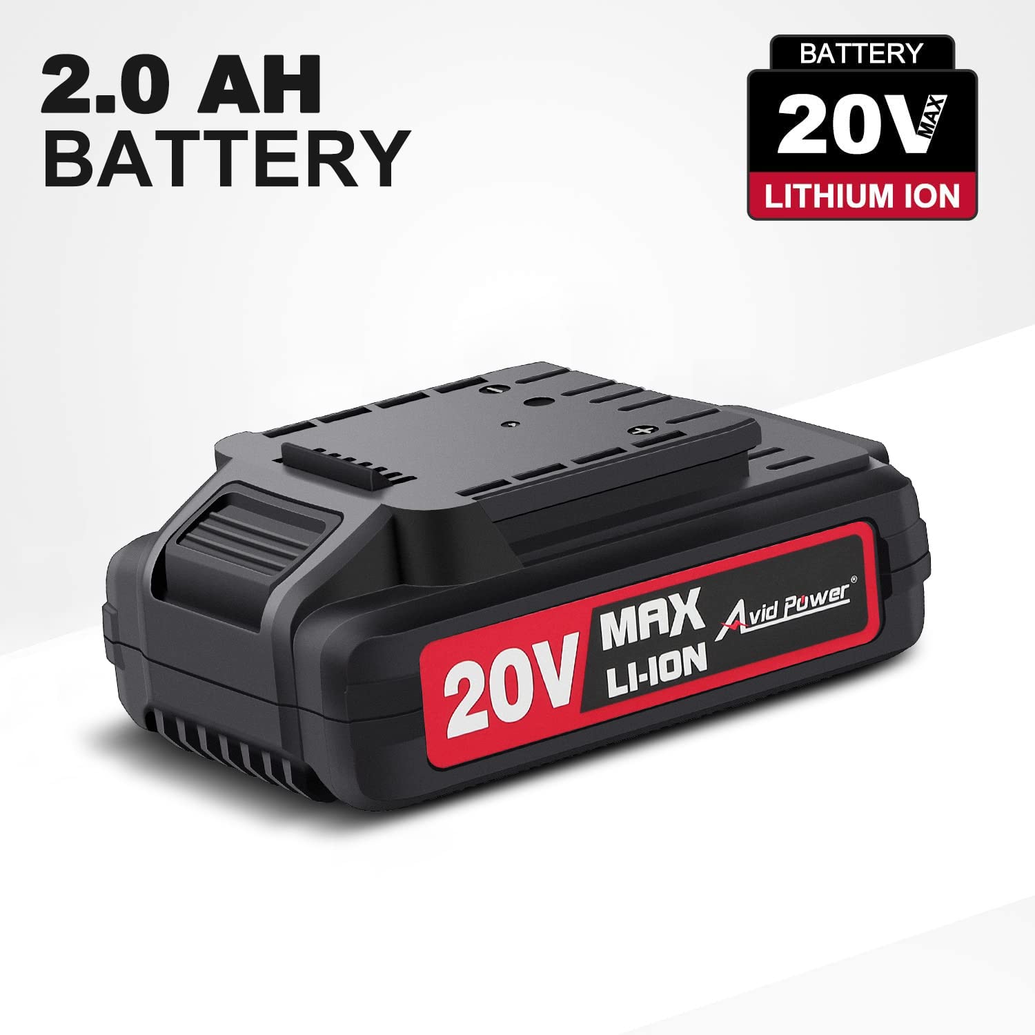 AVID POWER extended runtime illustration for longer cordless work sessions.