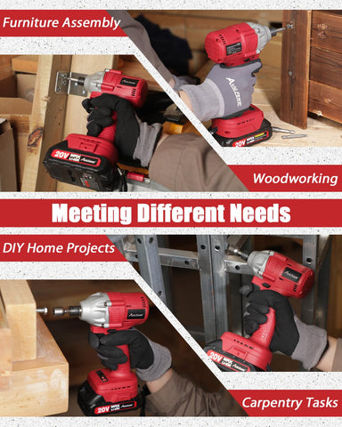 AVID POWER in-use screw driving with impact driver in action