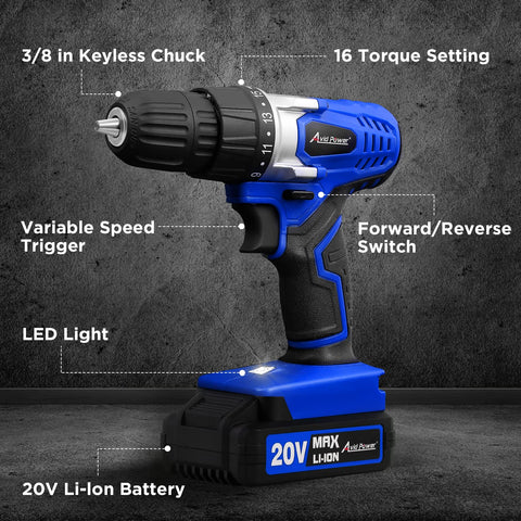 Built-in LED light on the AVID POWER drill brightens dark spaces.