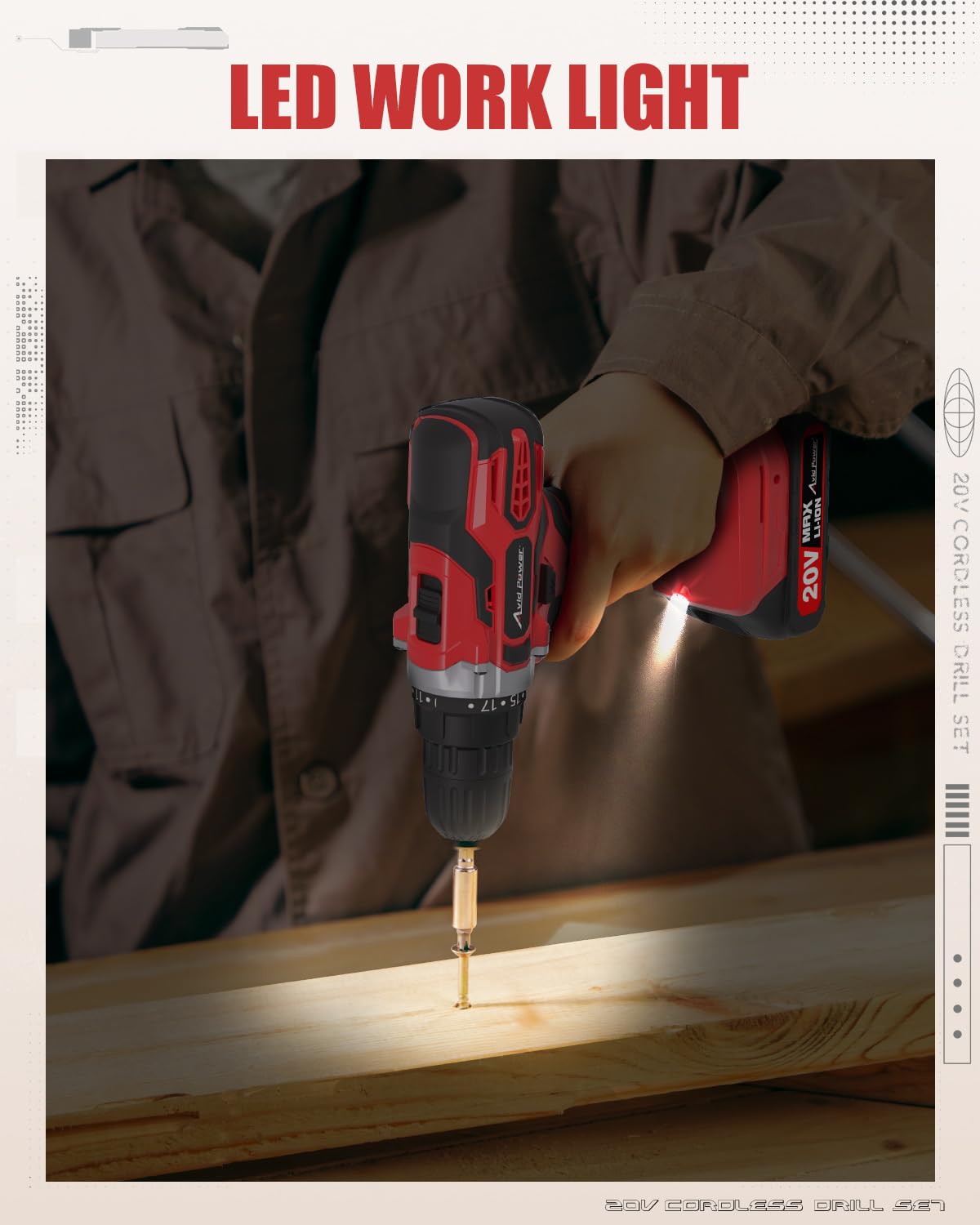 Magnetic flexible shaft for AVID POWER drill reaches tight angles.