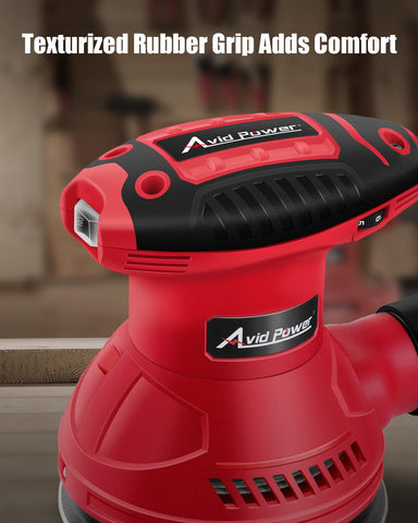 AVID POWER sander package includes 12 papers and accessories