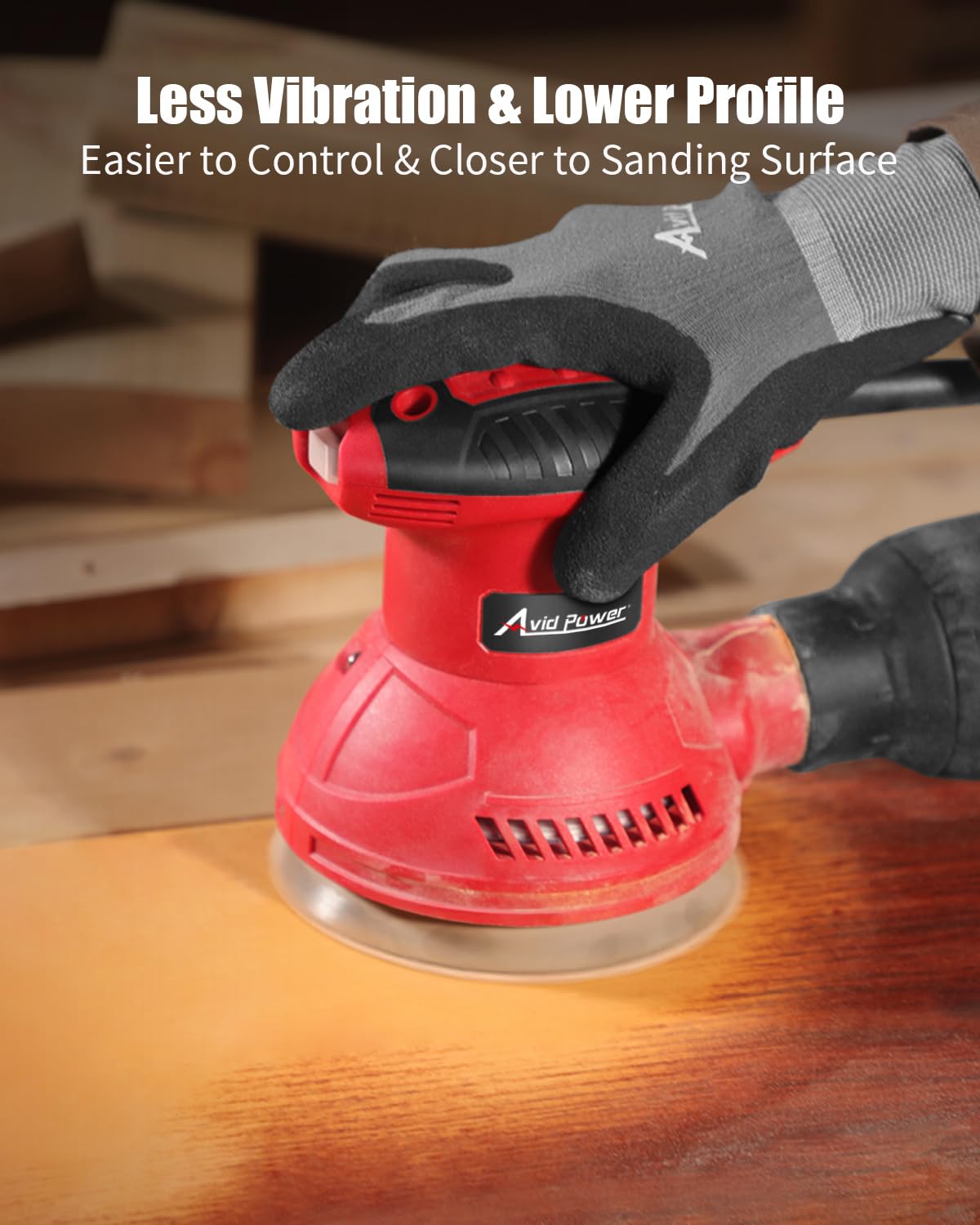 AVID POWER orbital sander six-speed control for varied materials