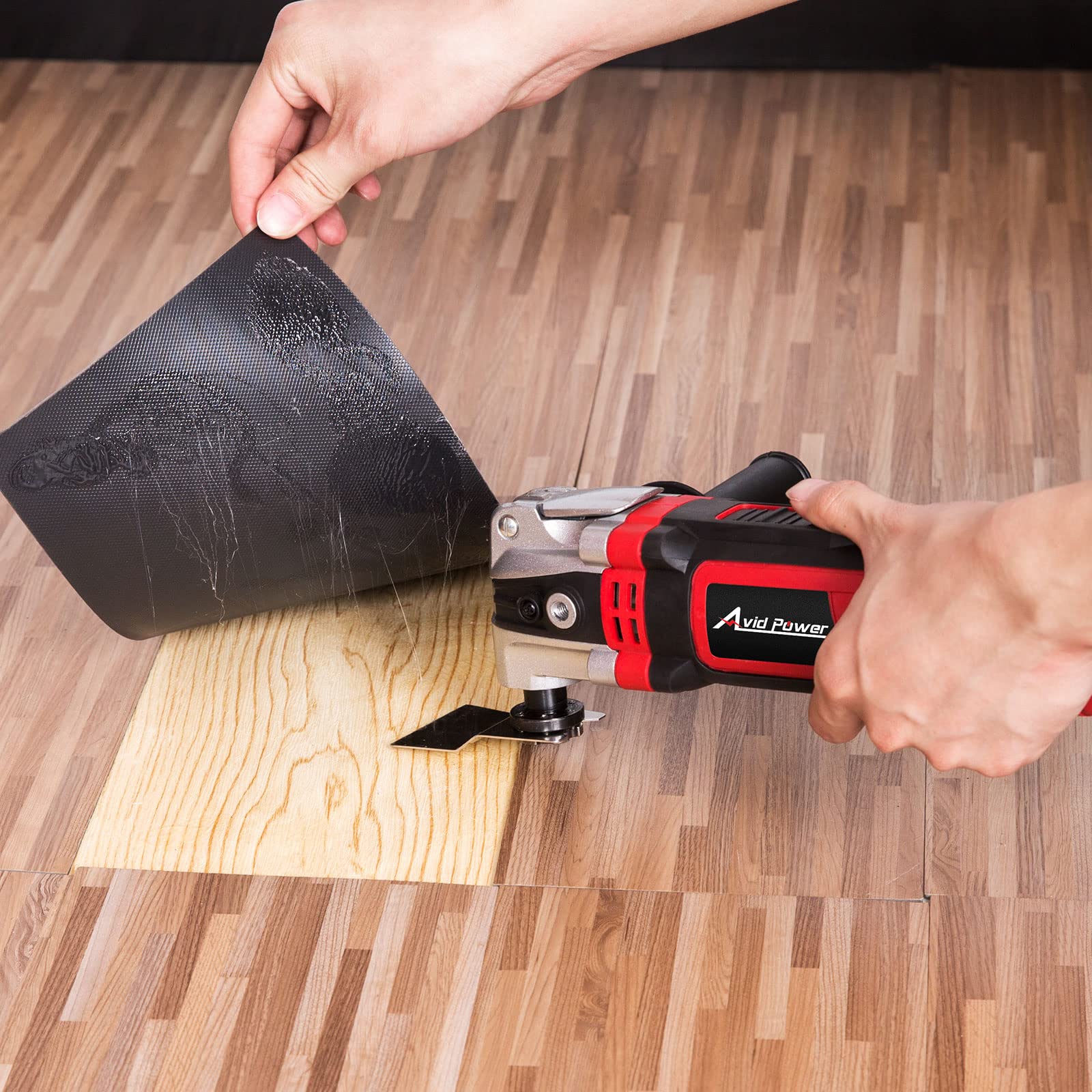 AVID POWER 13-piece kit including blades and sanding accessories.