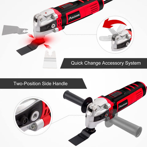 AVID POWER auxiliary handle adding stability during tough tasks.