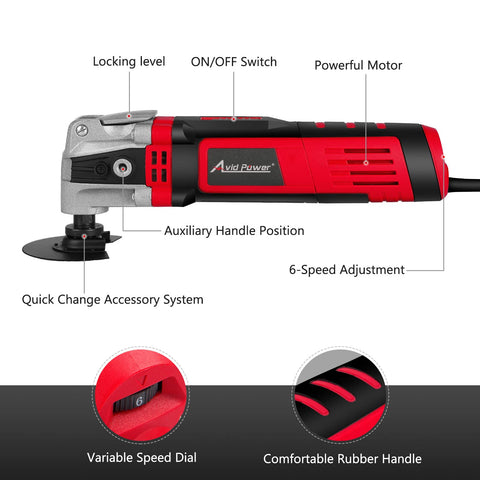 AVID POWER quick-change system enabling fast blade swaps without tools.