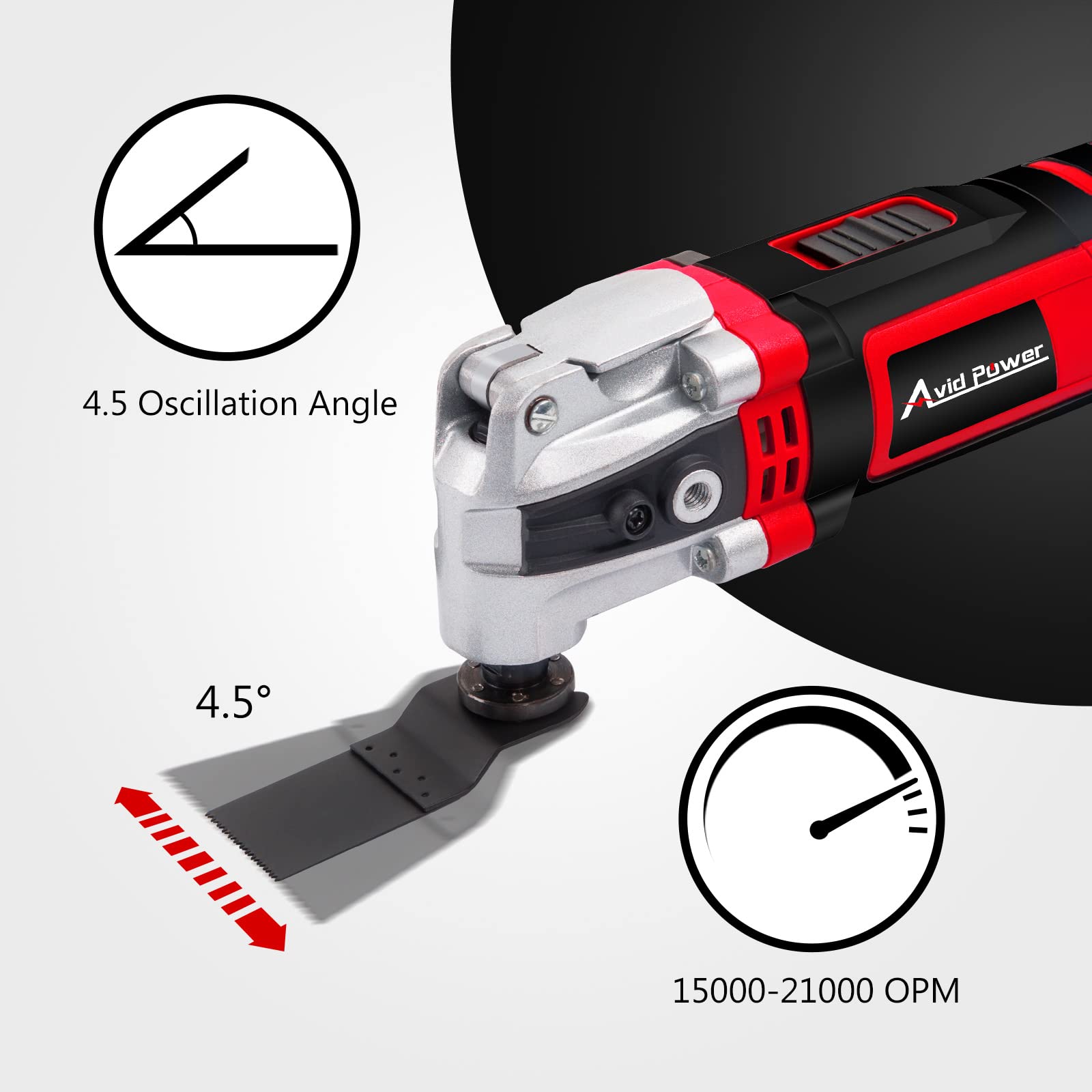 AVID POWER variable speed dial for versatile material handling.