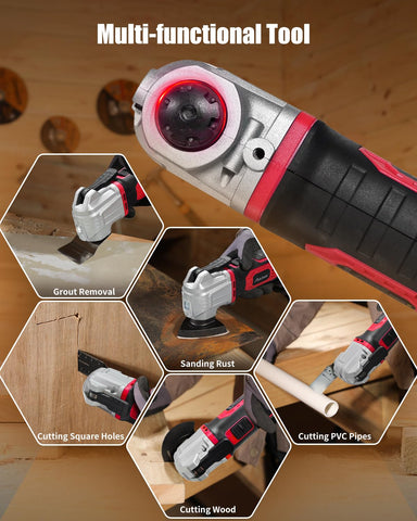 AVID POWER plunge-cut blades enable precise starts in tight spaces.