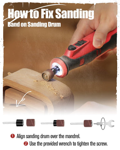 AVID POWER rechargeable design eliminates cables during delicate sanding tasks.