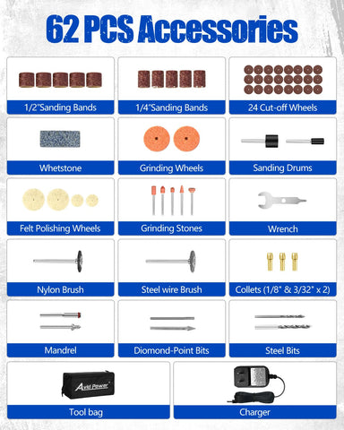 Included plastic case keeps AVID POWER accessories protected and organized