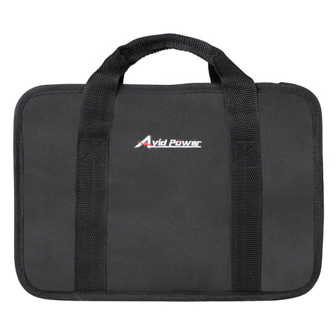 AVID POWER tool bag front and back panels add rigid structure.