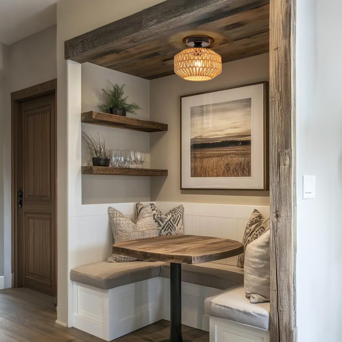 Avinluxe easy install rattan ceiling light ships fully assembled