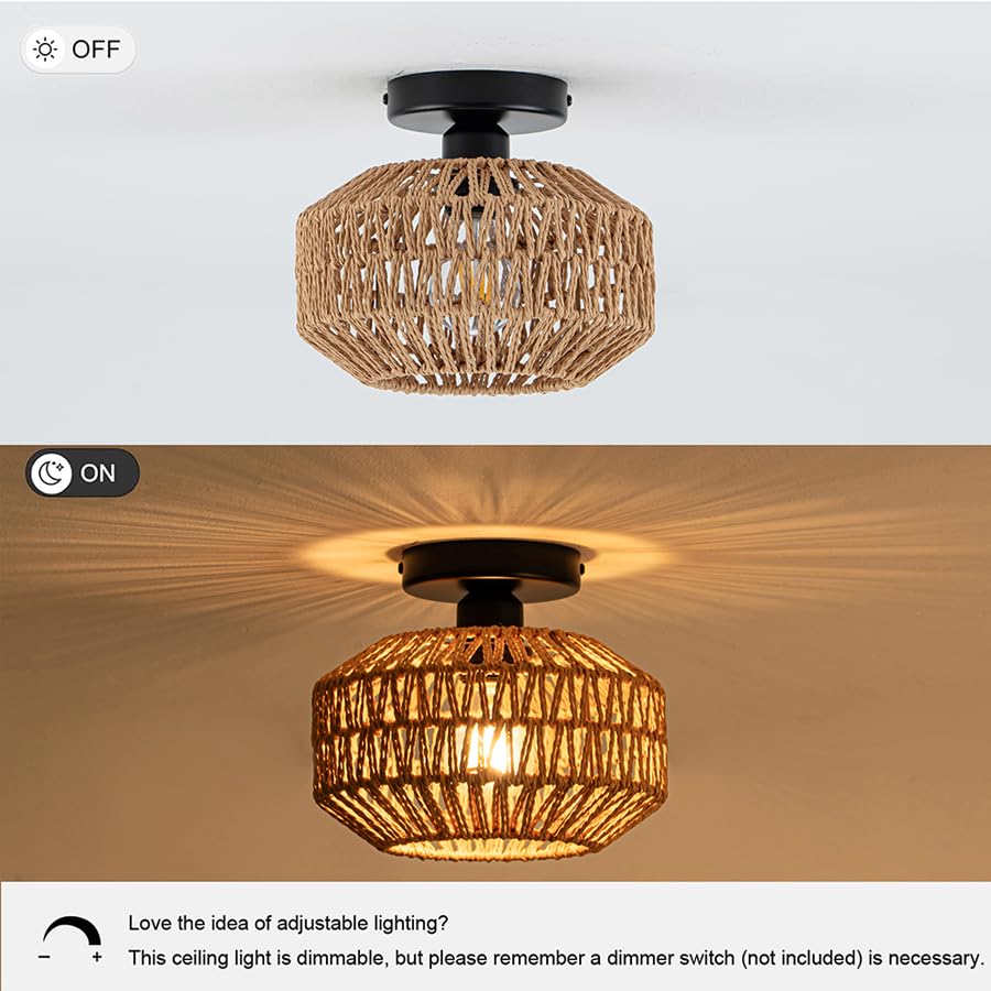 Avinluxe nursery friendly rattan lamp for gentle illumination