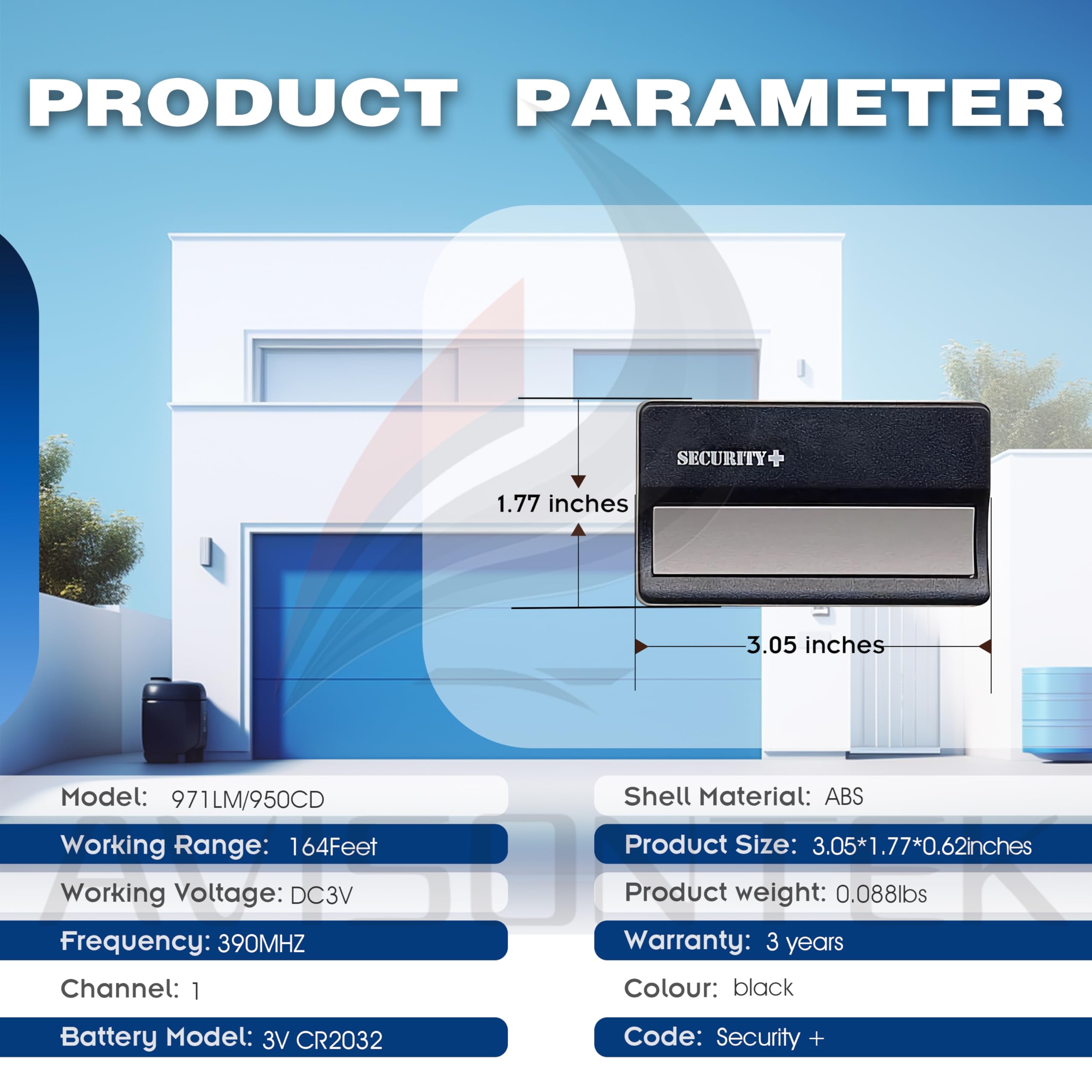 Avisontek easy-pairing-setup makes syncing with your garage door effortless