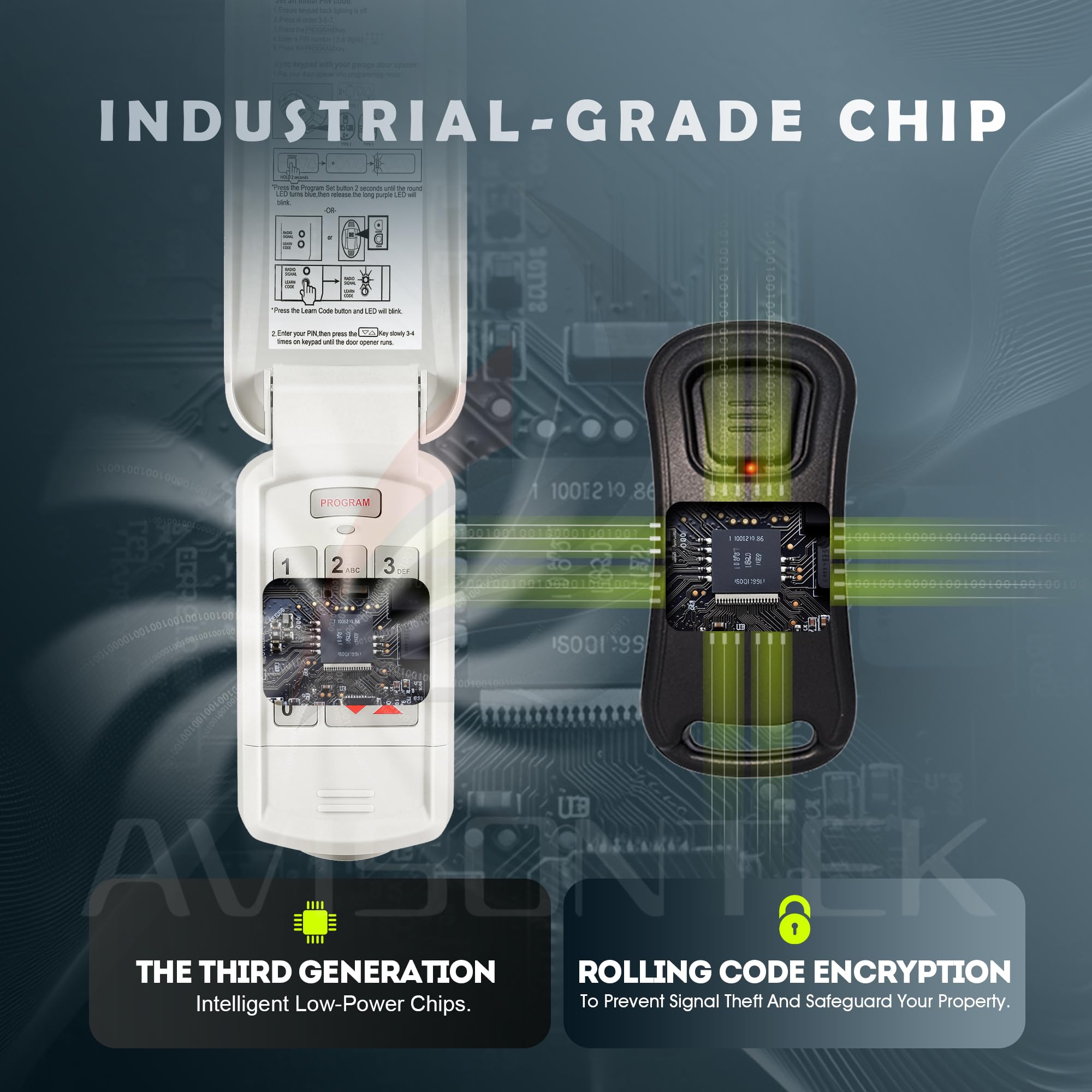 Avisontek Genie remote GK-R demonstrates wireless keyless entry