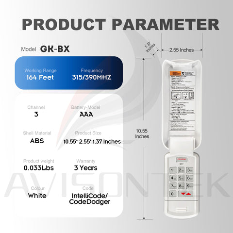 Avisontek GK-BX guest password enables temporary access for guests.