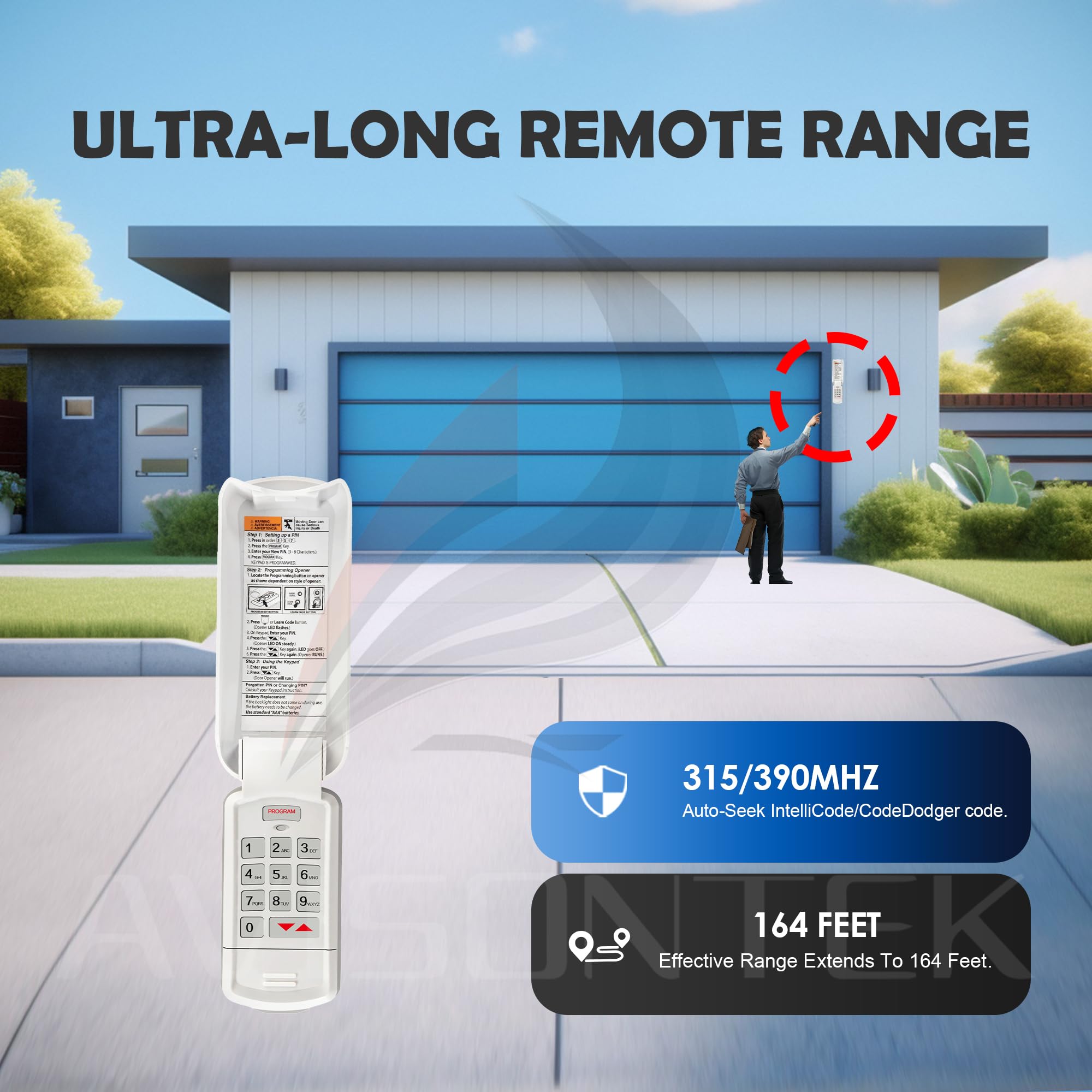 Avisontek GK-BX rolling code feature enhances secure wireless access.